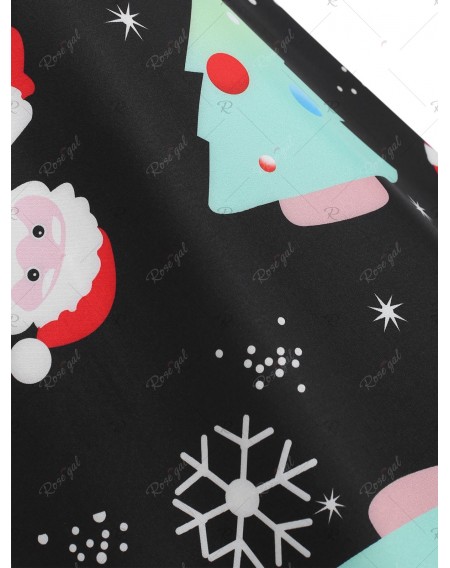 Christmas Graphic Fit and Flare Dress - M