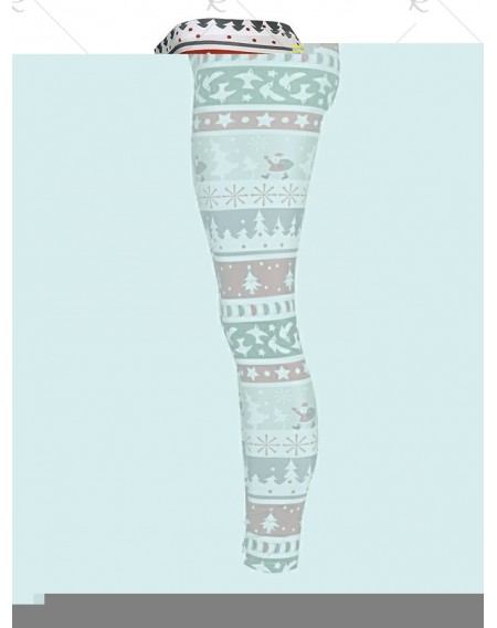 Christmas Digital Print Feet Leggings - Xl