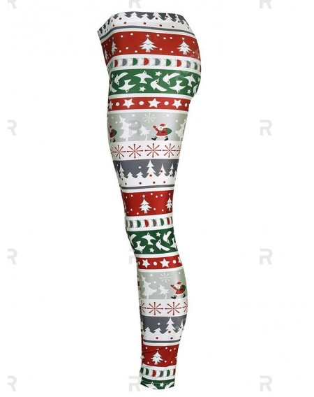 Christmas Digital Print Feet Leggings - Xl