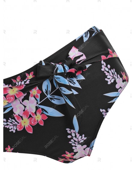 Floral Print Knotted Wrap Swimwear Swimwear - 2xl
