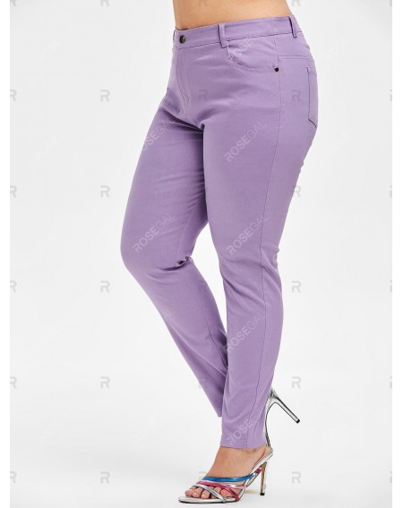 Plus Size Colored Pants - 5x